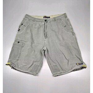 Vintage Bugle Boy Men's 38 Cargo Shorts Ripstop Y2k Grey.‎